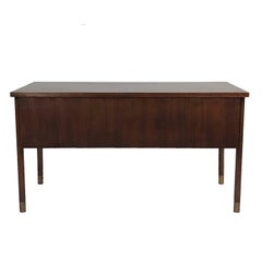 Bert England for Johnson Furniture Stilted Four-Drawer Inlaid Desk