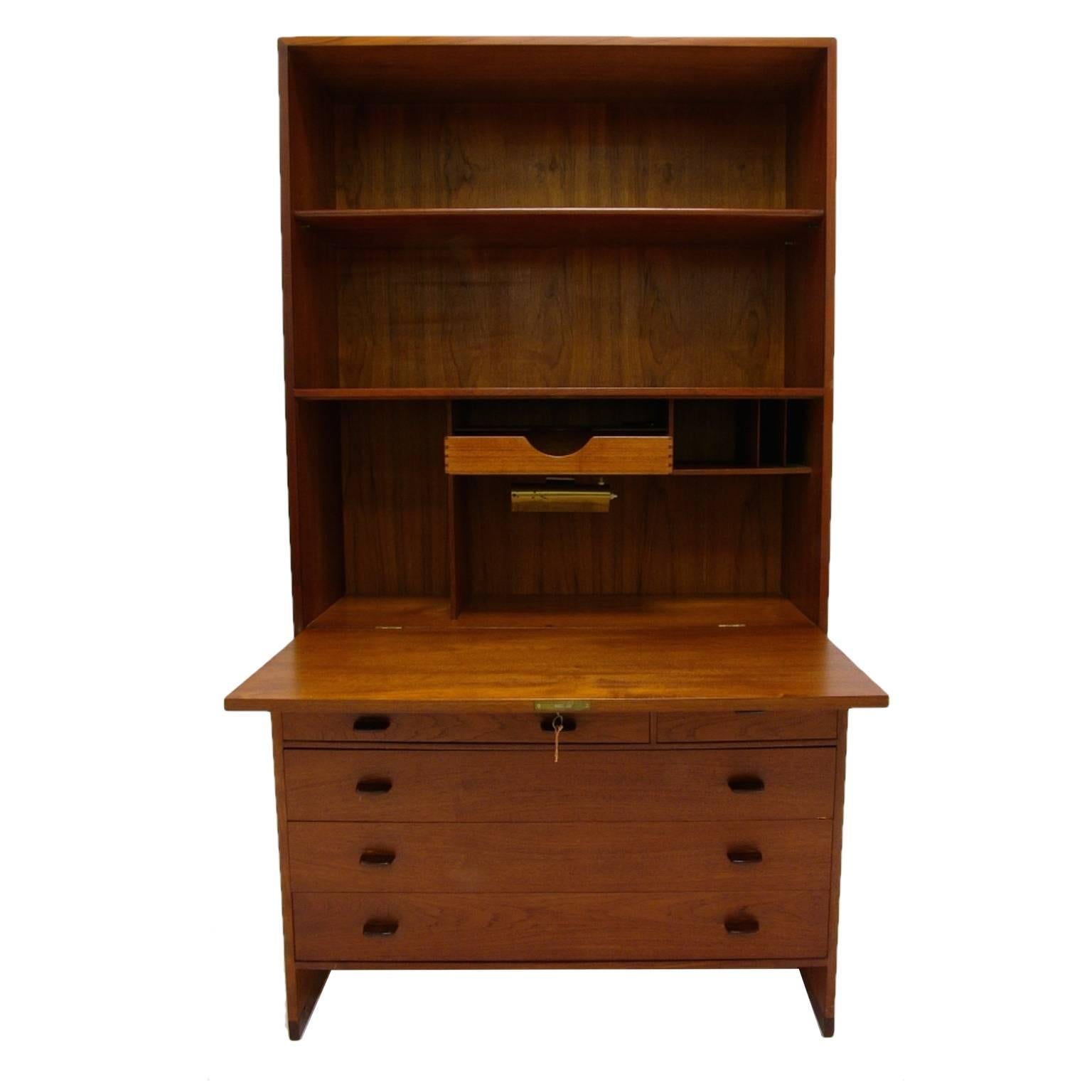 Danish Monumental Hans J. Wegner for Ry Furniture Wall Unit with Chests and Secretary