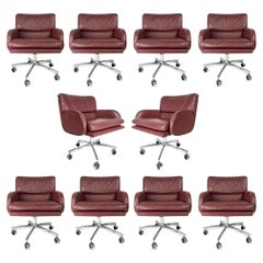 Roger Lee Sprunger for Dunbar Elegant Leather Office Chairs 10 Available