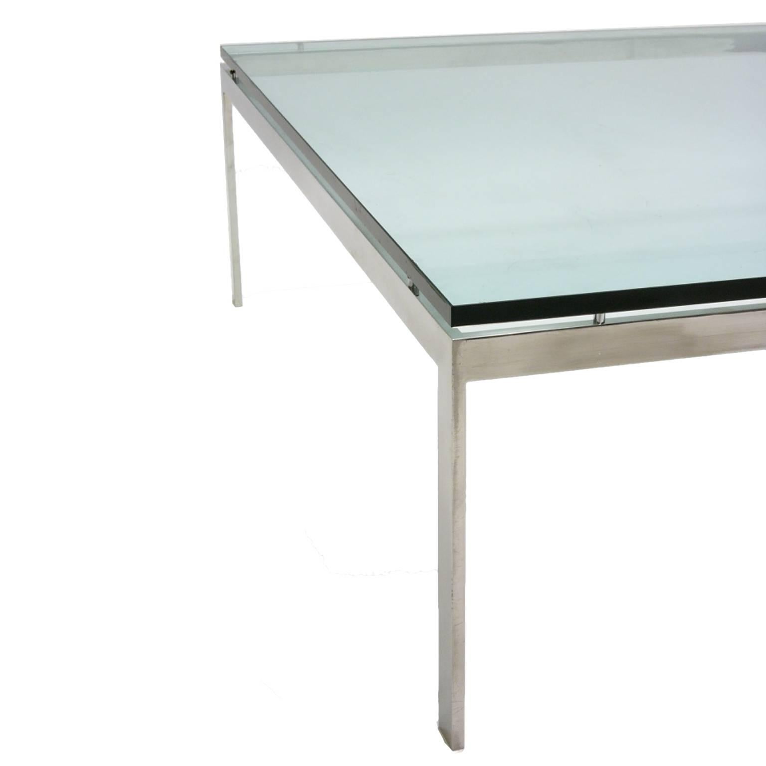 American Monumental Steel & Glass Coffee Table by Jacob Epstein for Cumberland Furniture