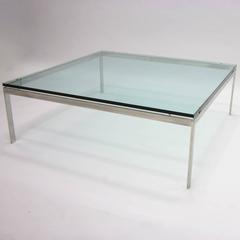 Monumental Steel & Glass Coffee Table by Jacob Epstein for Cumberland Furniture