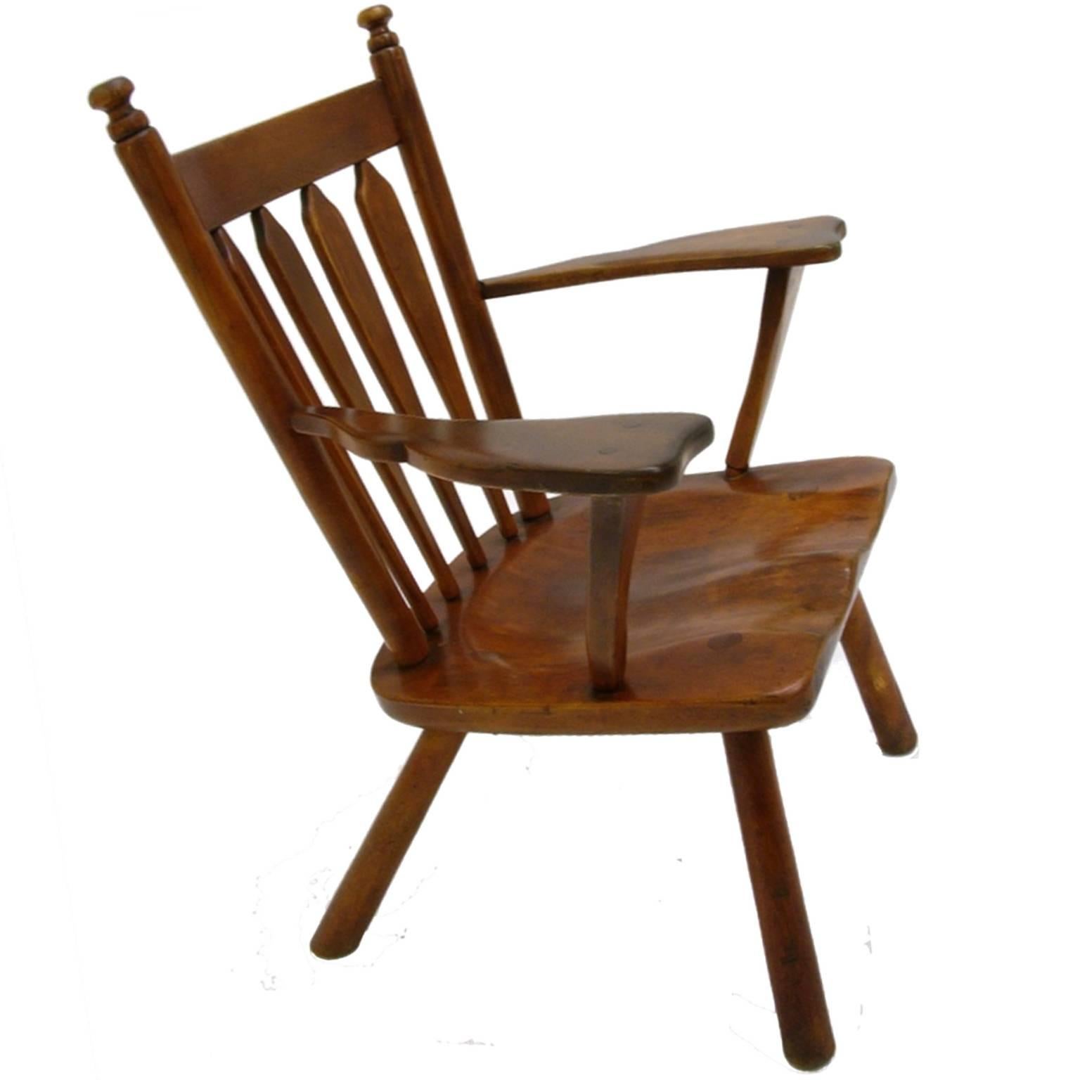 Pair of American Modern Hard Maple Lounge Chairs by Cushman by Herman DeVries 1