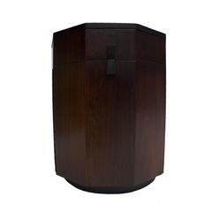 Rare Decagon Rosewood Dry Bar Storage Cabinet or Chest by Harvey Probber