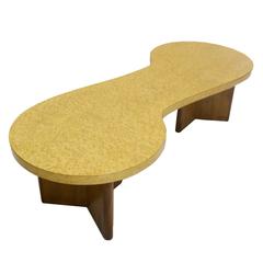 Rare Andrew Szoeke Associates Biomorphic Coffee Table in Bird's-Eye Maple