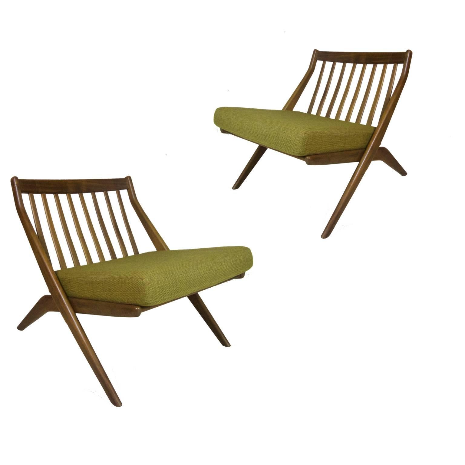Swedish Folke Ohlsson for Dux Scissor Chairs