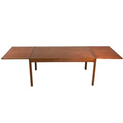 Danish Modern Børge Mogensen Teak Drop Leaf Dining Table by Erhard Rasmussen