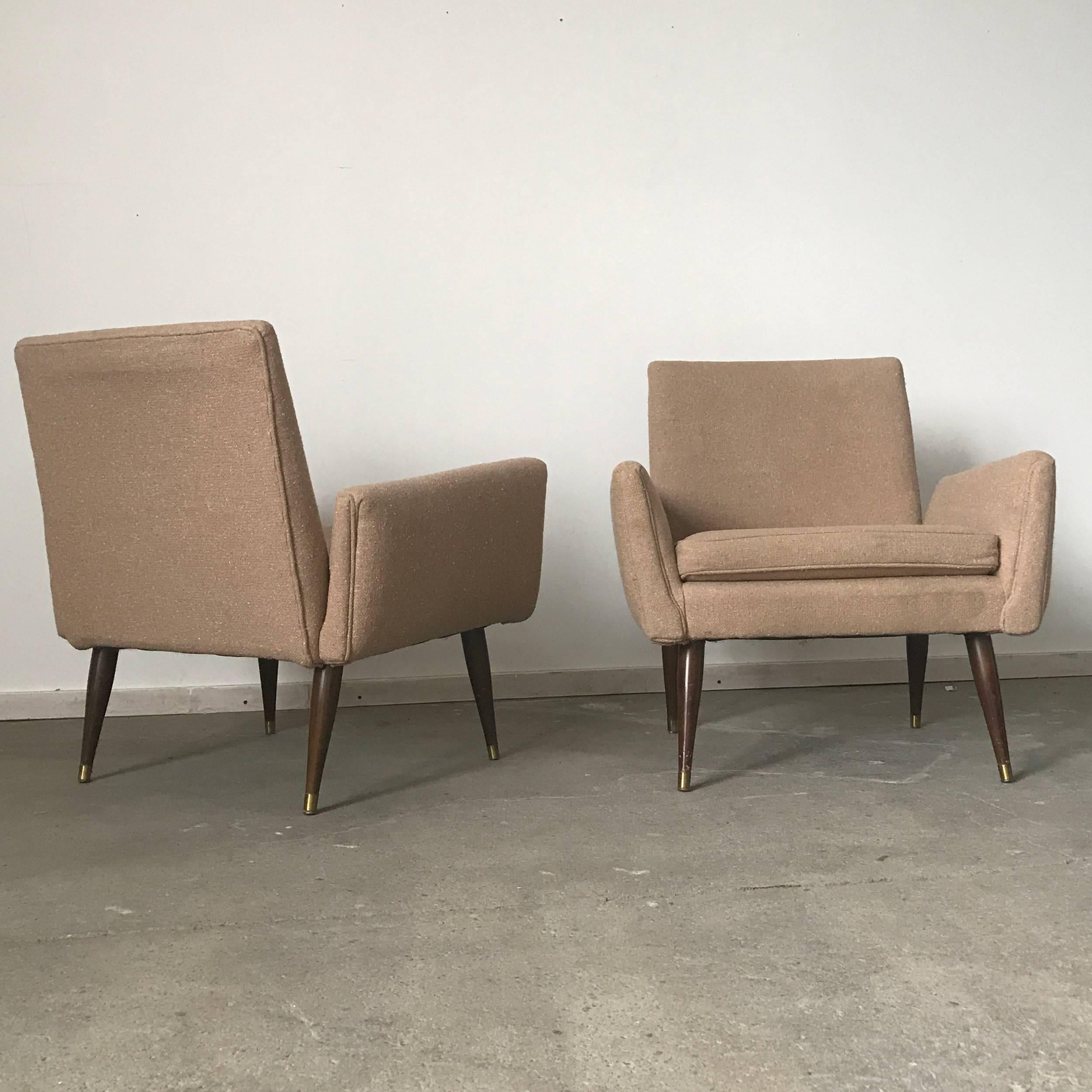 American Pair of Midcentury Structural Lounge Chairs in the Manner of Paul McCobb