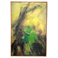 Suzanne Conche, französische Künstlerin (geb. 1903), abstraktes Ölgemälde auf Leinwand, datiert 1968