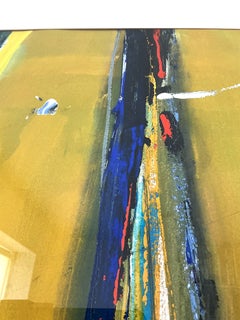 Abstract, Acrylic on Paper by Henri Mauduit, signed & dated 1969 lower right.