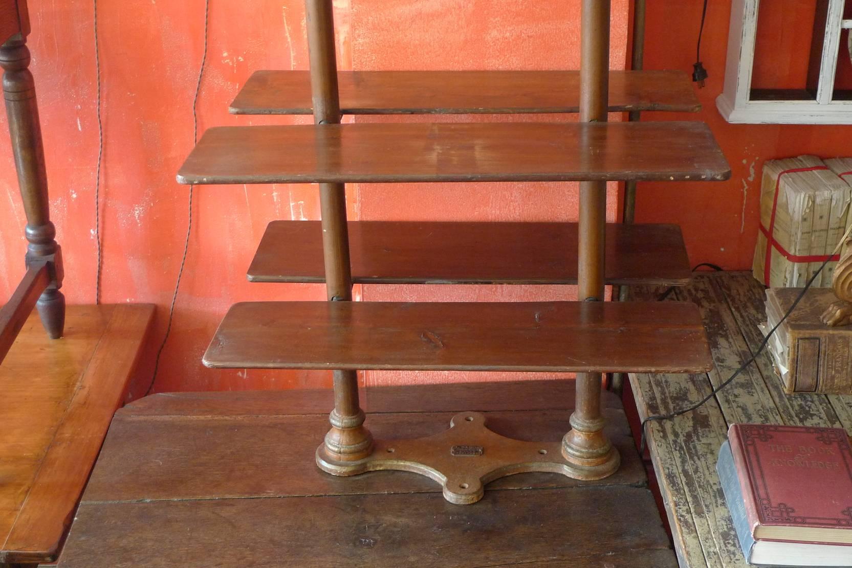 Brass French Five-Rack End Stand 