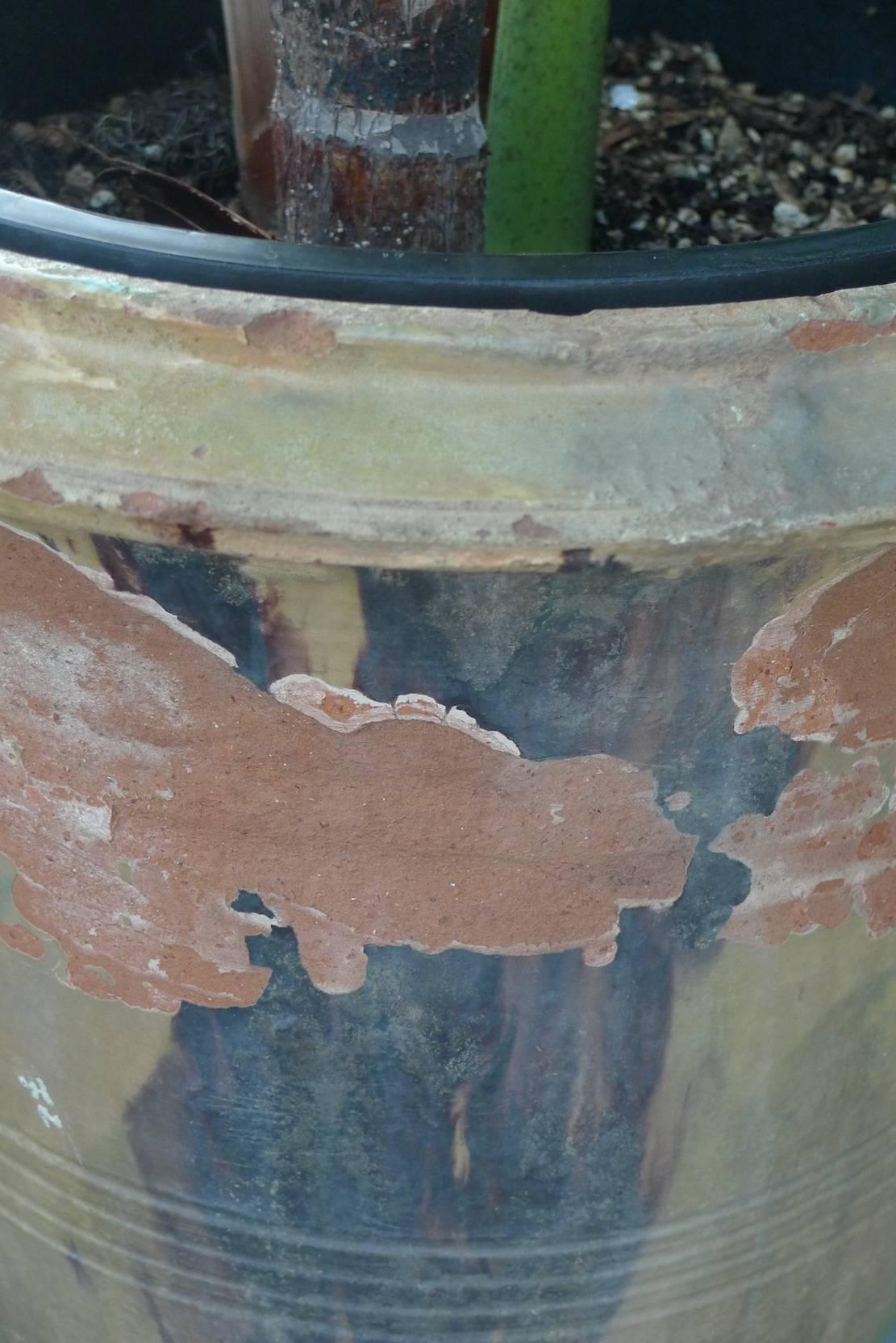 French XIX Anduze Terracotta Urn In Distressed Condition In Santa Monica, CA