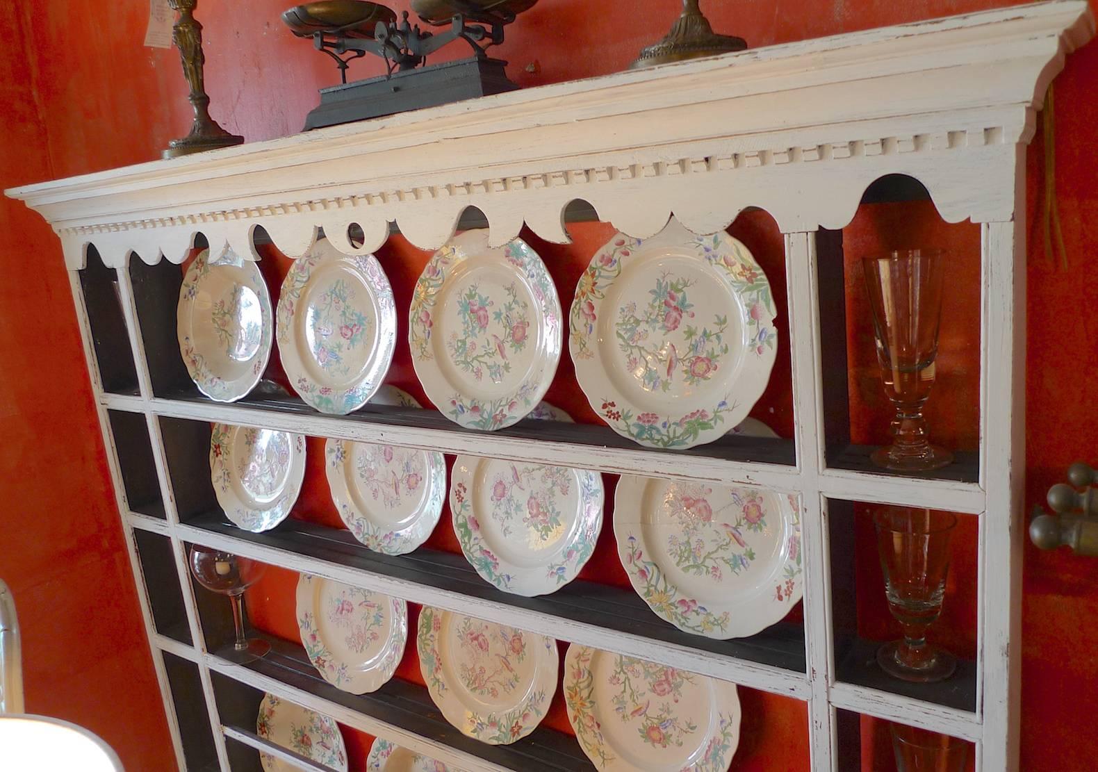 French 19th Century Provençal Four Shelf Plate Rack In Good Condition In Santa Monica, CA