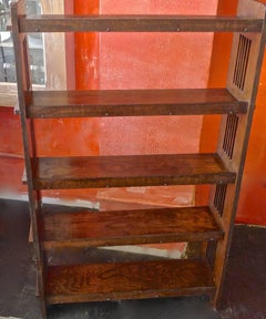French Arts & Crafts Four Shelf Book Stand