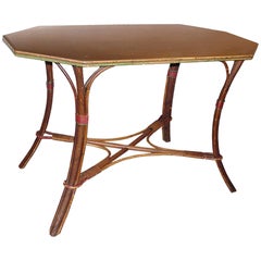 French 19th Century Bamboo Octagonal Table