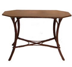 French 19th Century Bamboo Octagonal Table