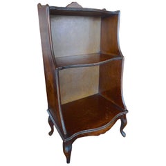 French 19th Century Small Stained Walnut Two Shelf Book Case