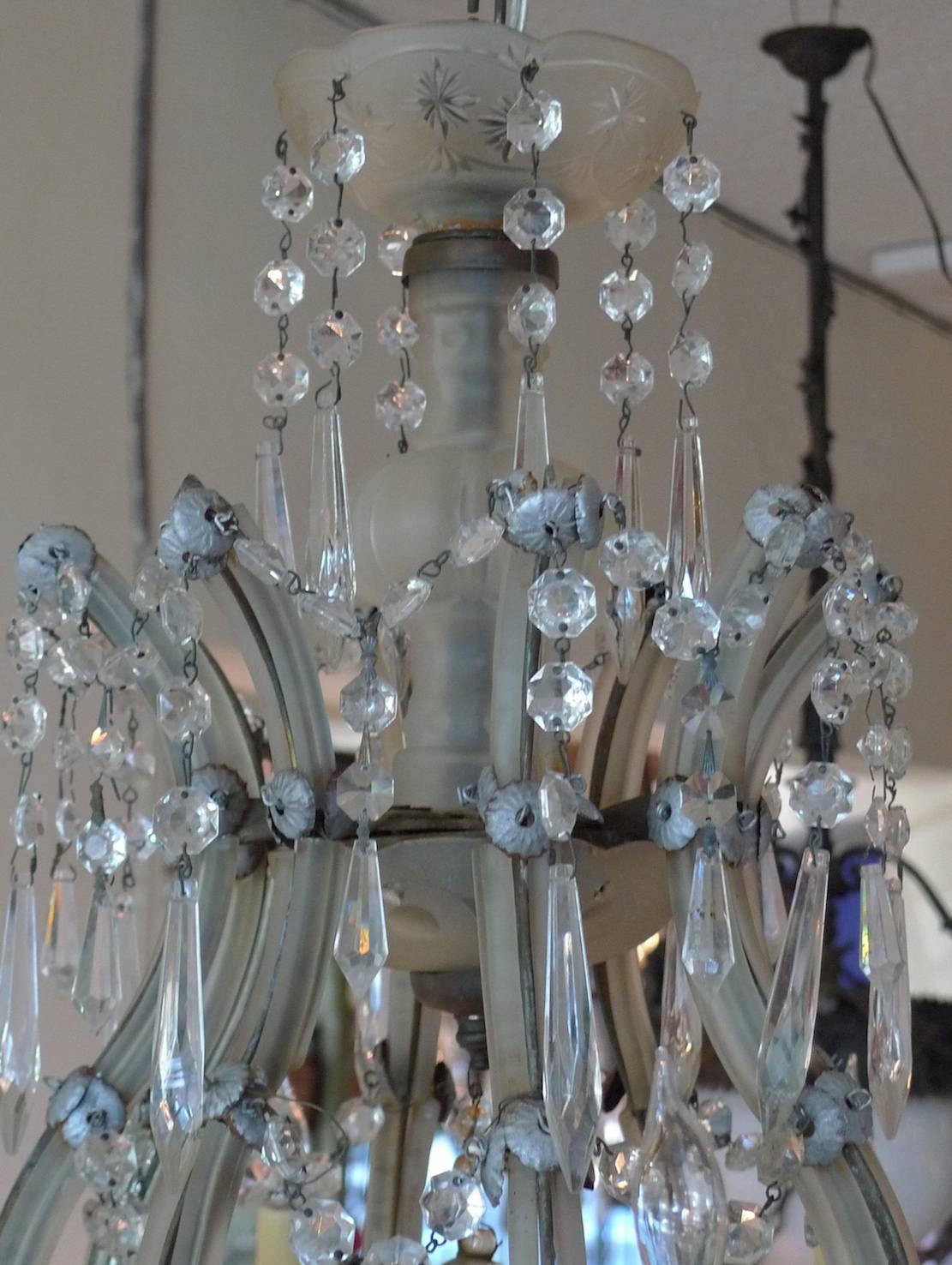 French 19th Century Eight-Light Crystal Chandelier 5