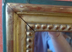 French 19th Century Louis XVI Gilded Slim Dressing Room Mirror