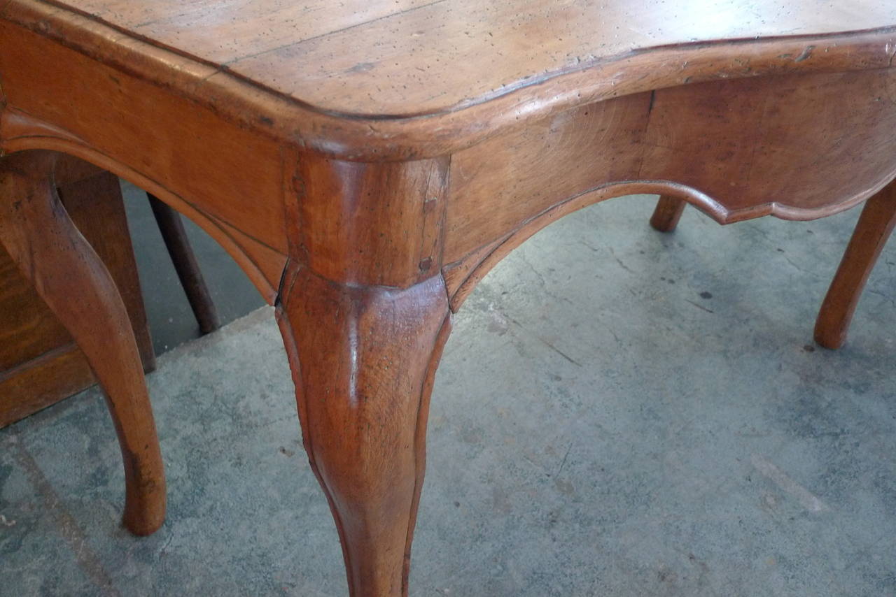 French 19th Century Stained Fruitwood Demilune Console Table 4