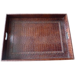 American Contemporary Alligator Butlers Tray