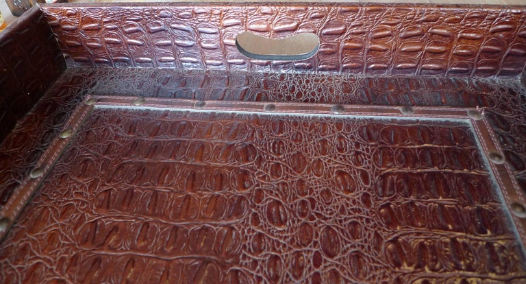 American Contemporary Alligator Butlers Tray at 1stDibs