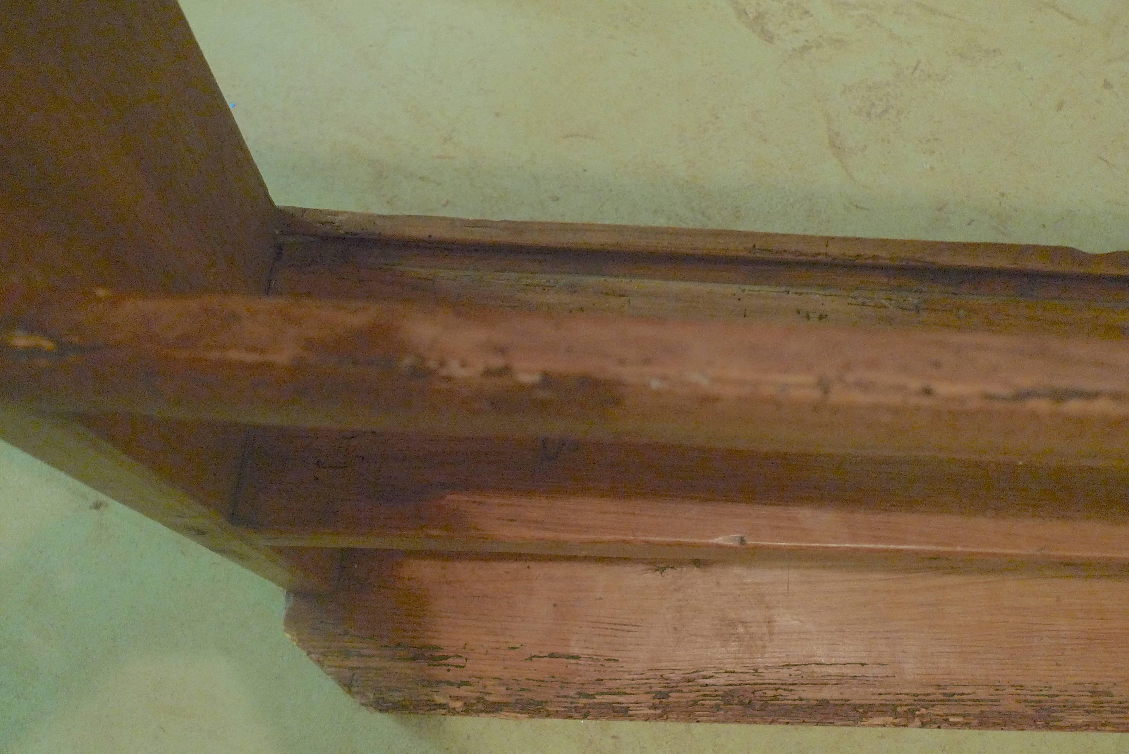 French 19th Century Wood Wall Plate Rack with Three Shelves 3