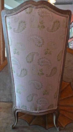 French 19th Century Gold Painted Boudoir Upholstered Chair with New Fabric