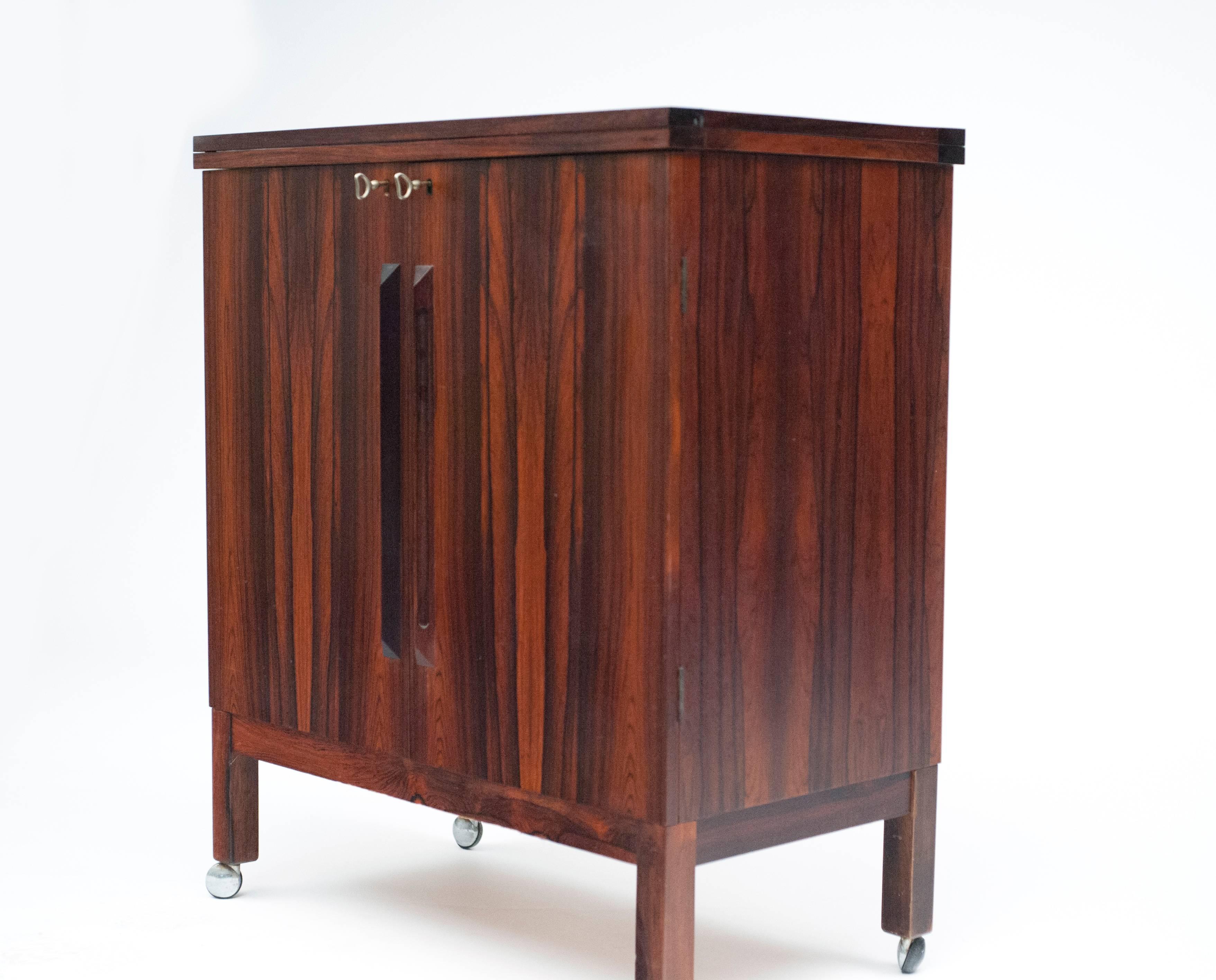 Mid-20th Century Rosewood Bar Cabinet by Torbjorn Afdal for Bruksbo of Norway