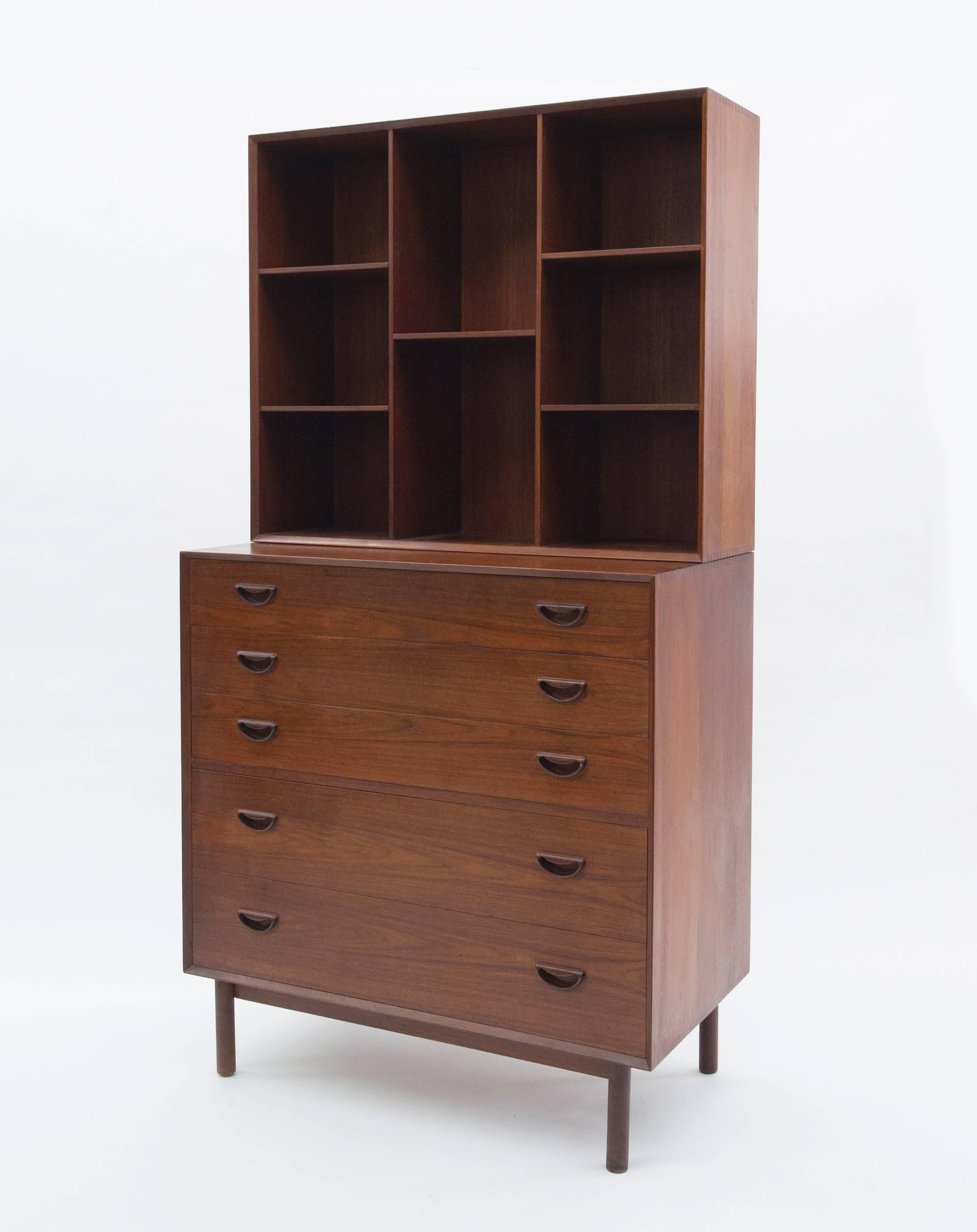 Scandinavian Modern Chest of Drawers and Bookcase by Peter Hvidt & Orla Mølgaard-Nielsen