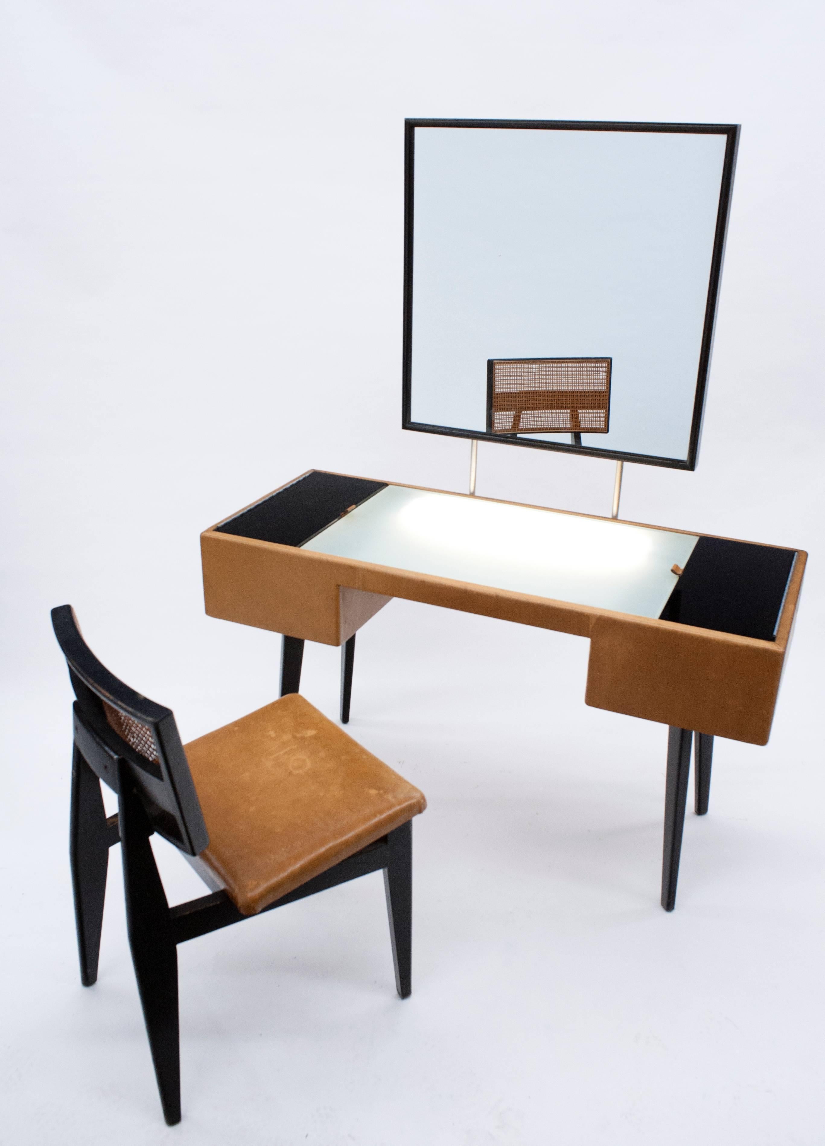 American Rare George Nelson Illuminated Vanity Model 4660 with Mirror for Herman Miller