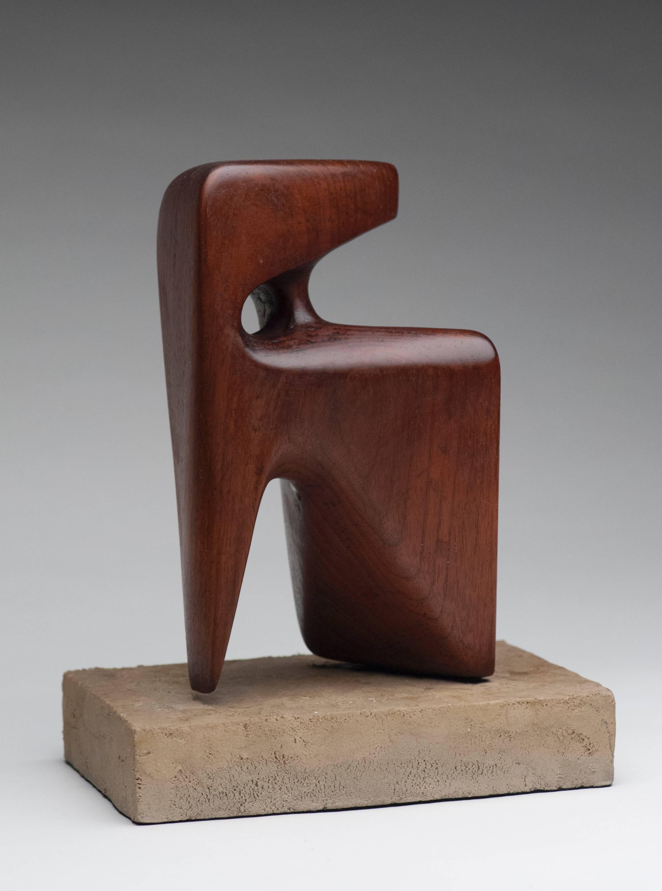 Modern Abstract Wood Sculpture, Signed In Excellent Condition In Washington, DC