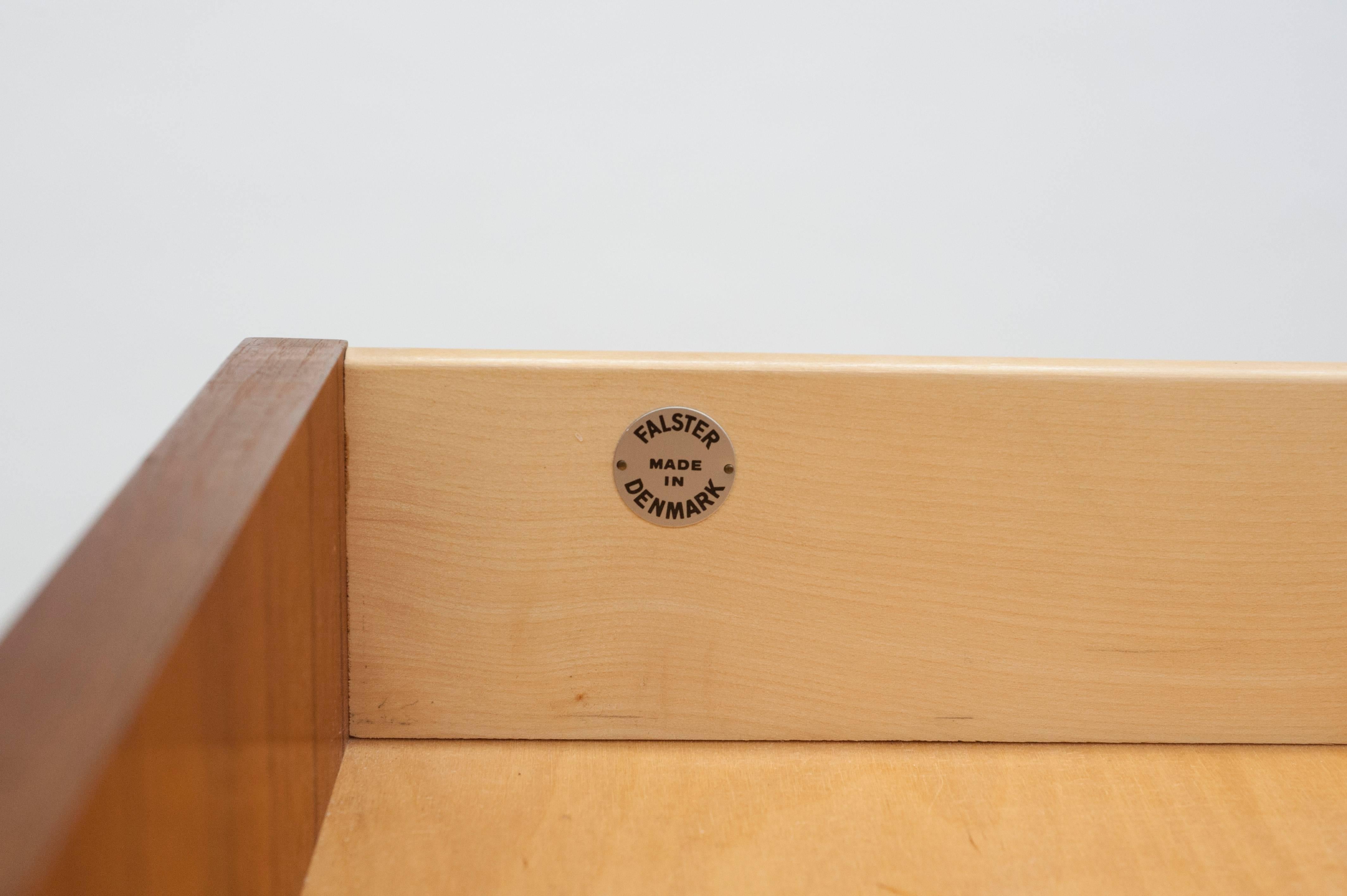 Danish Falster Chest of Drawers in Teak with Tambour Doors 2