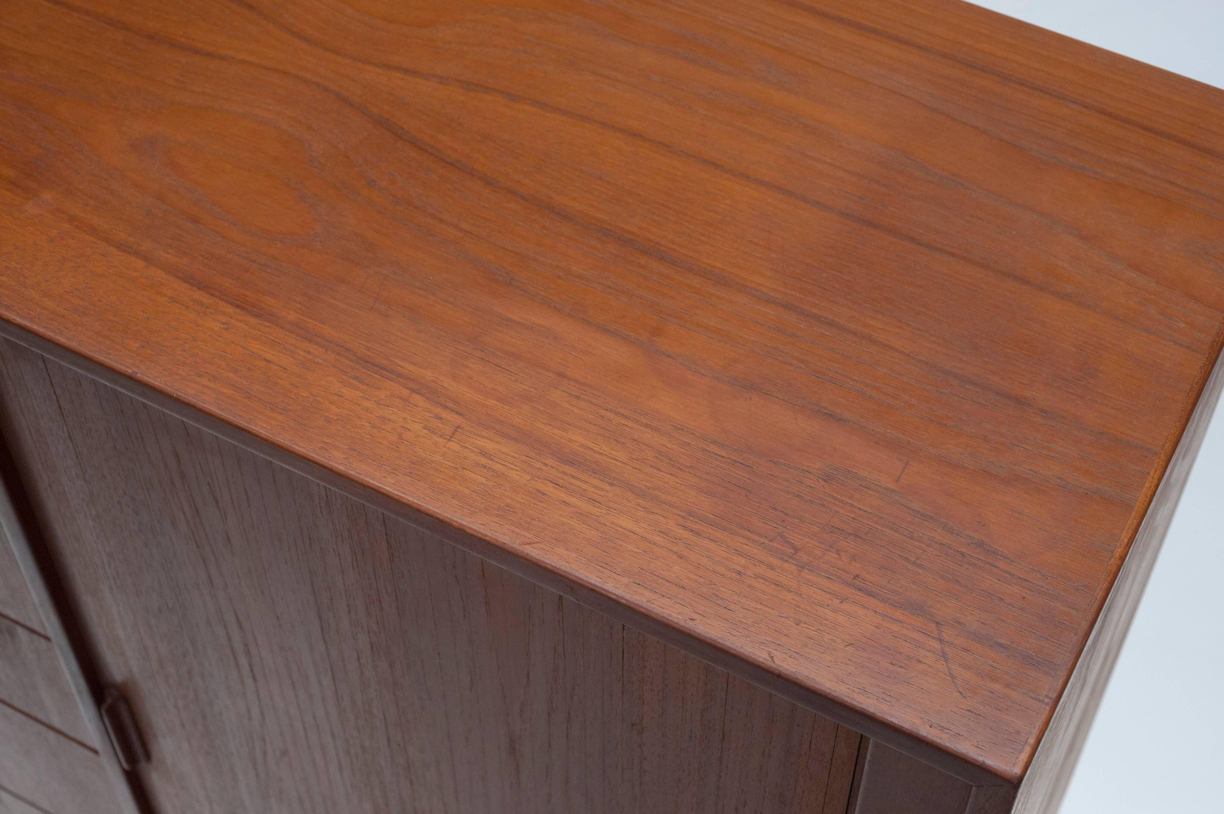 Danish Falster Chest of Drawers in Teak with Tambour Doors 3