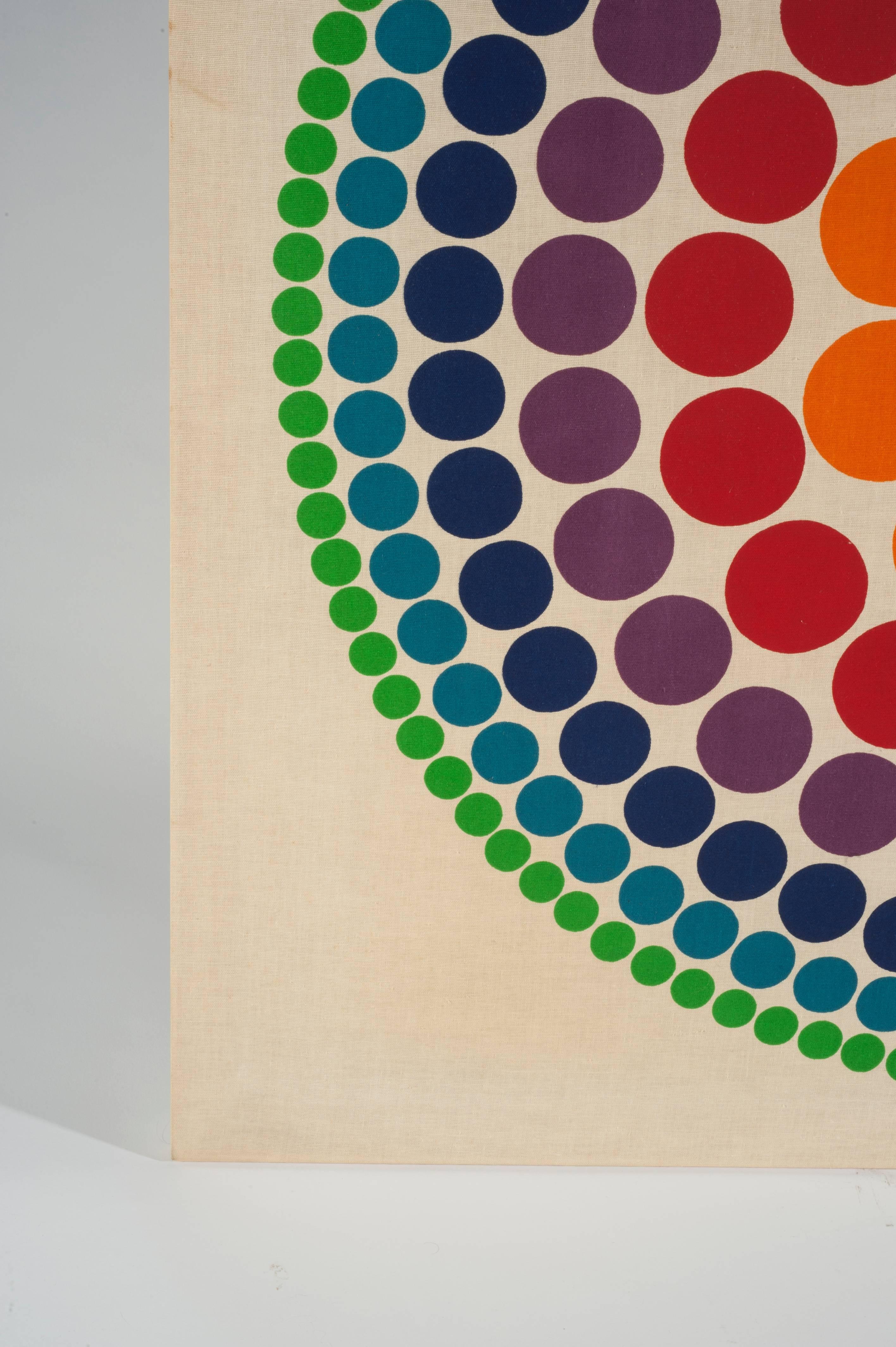 Verner Panton Roulette Circle Fabric Panel, 1965 In Good Condition In Washington, DC