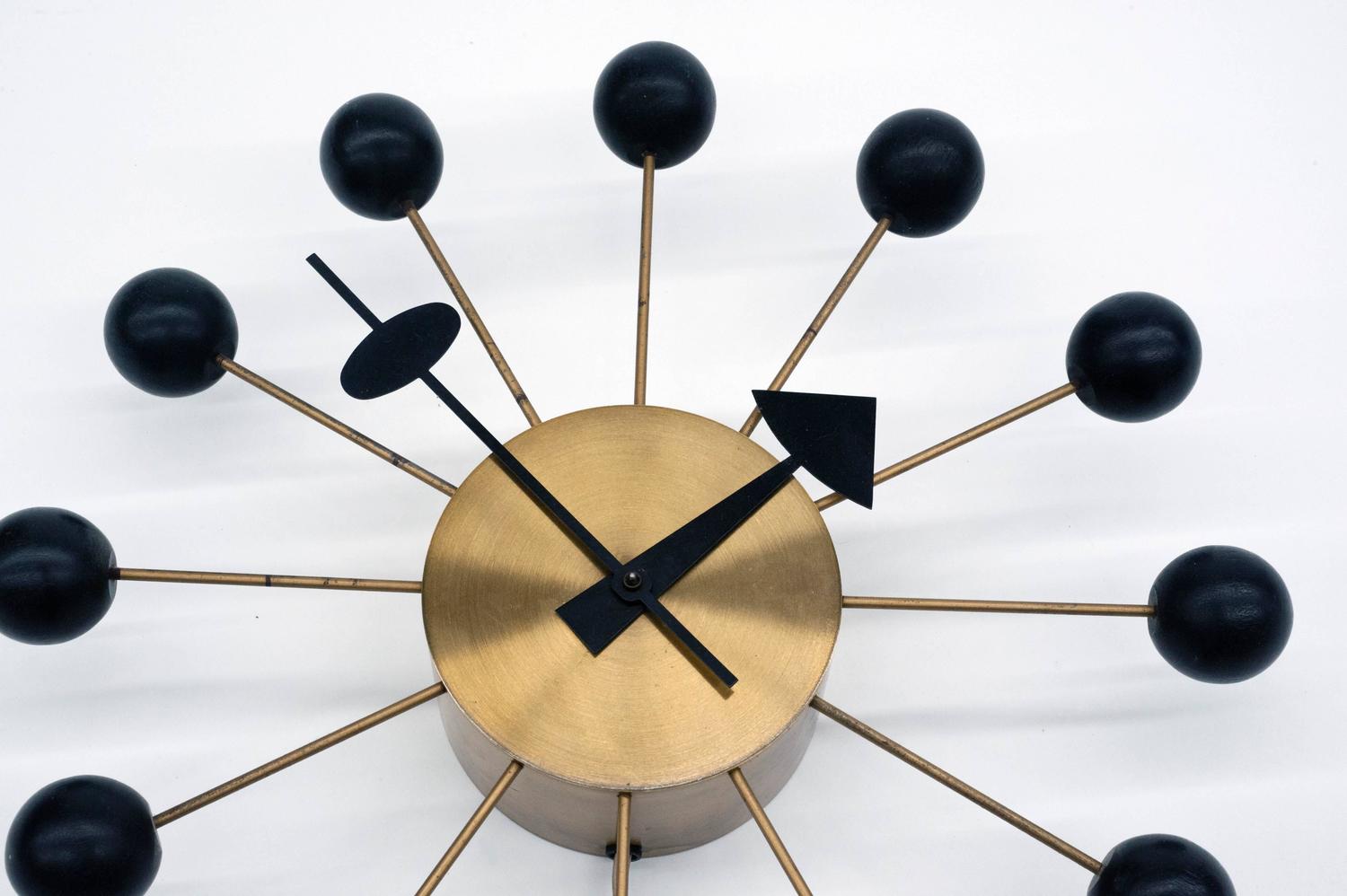 Vintage Nelson Ball Clock for Howard Miller For Sale at 1stdibs