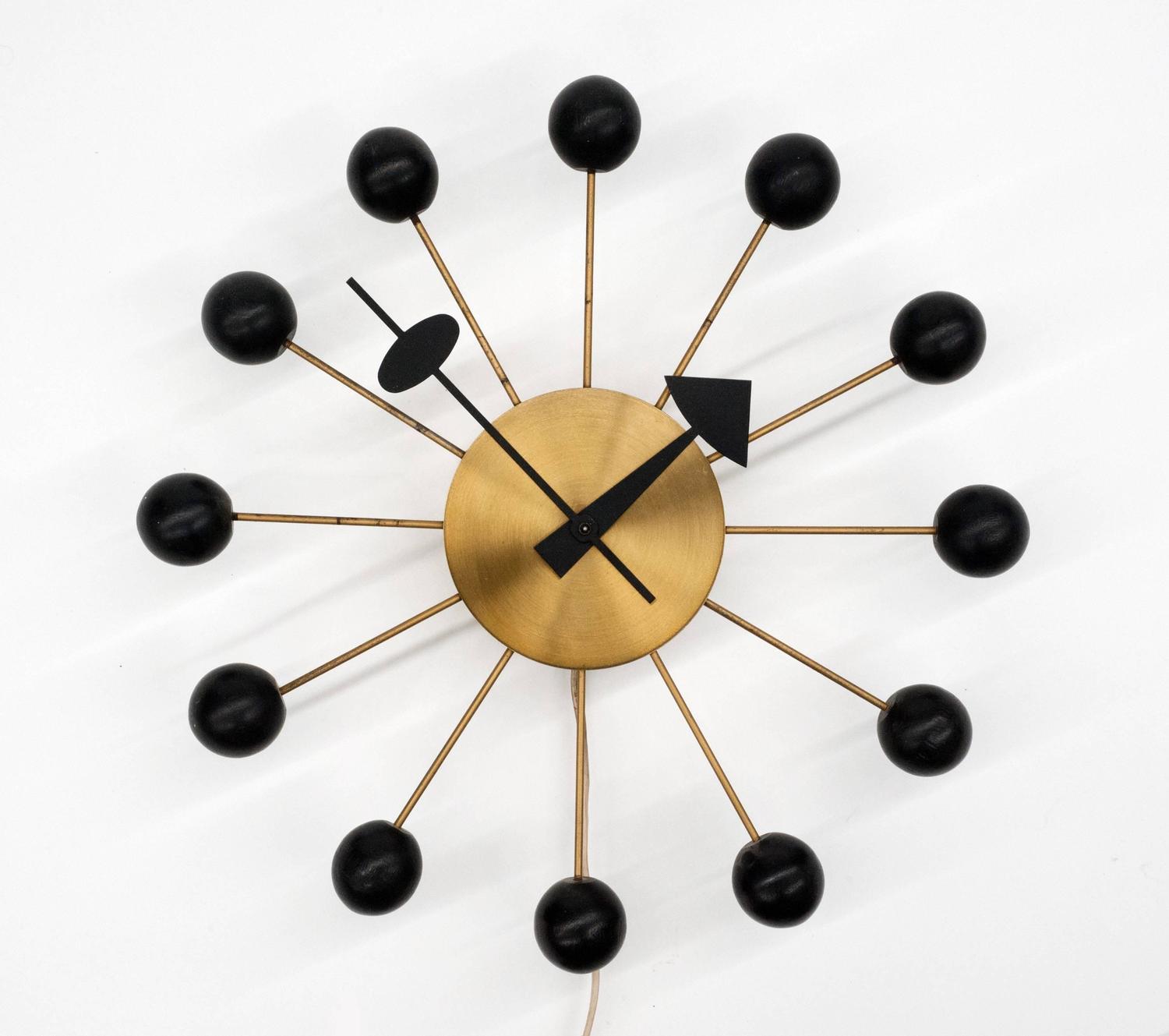 Vintage Nelson Ball Clock for Howard Miller For Sale at 1stdibs
