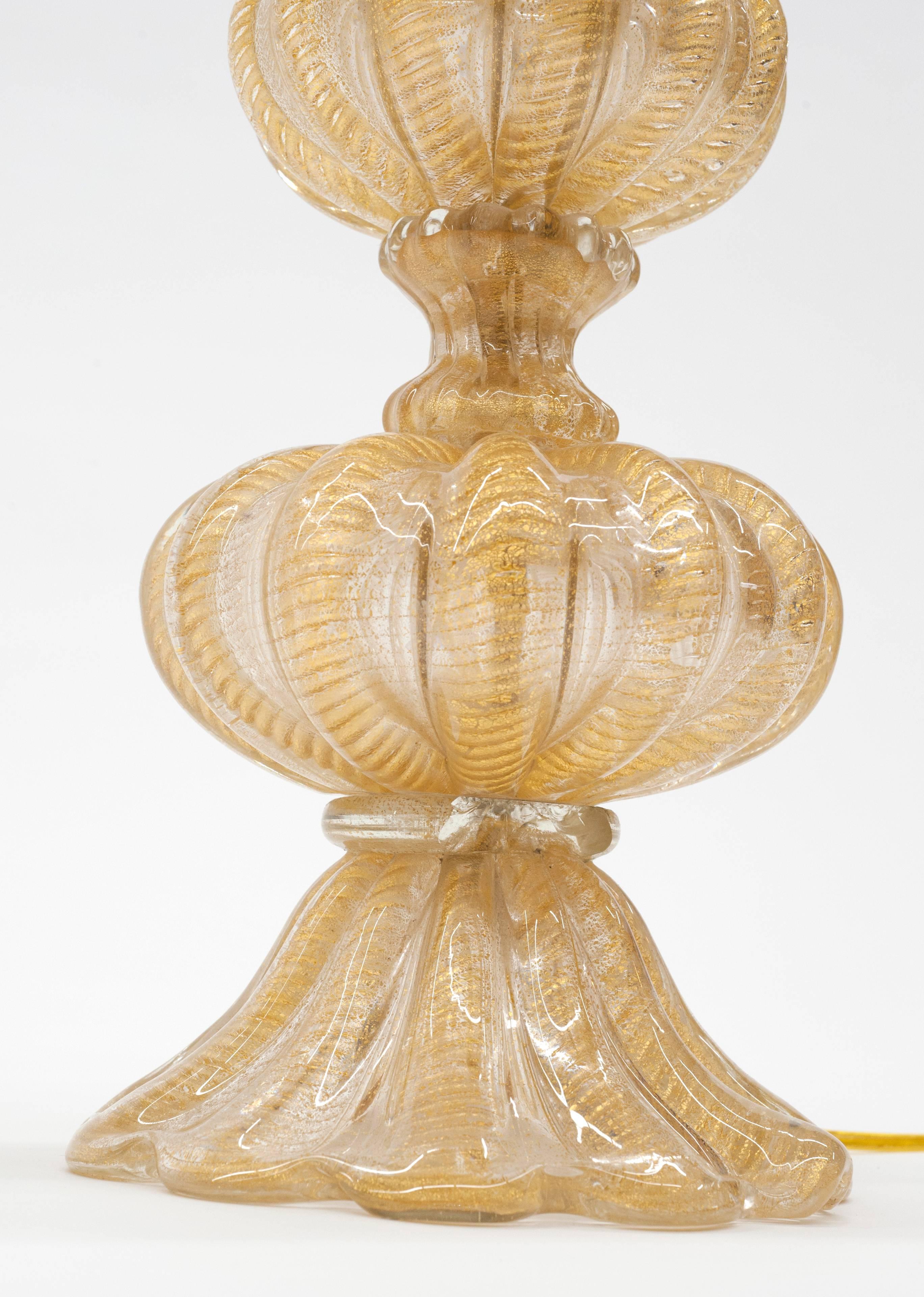 Barovier & Toso Pair of Glass Italian Murano Table Lamps 1