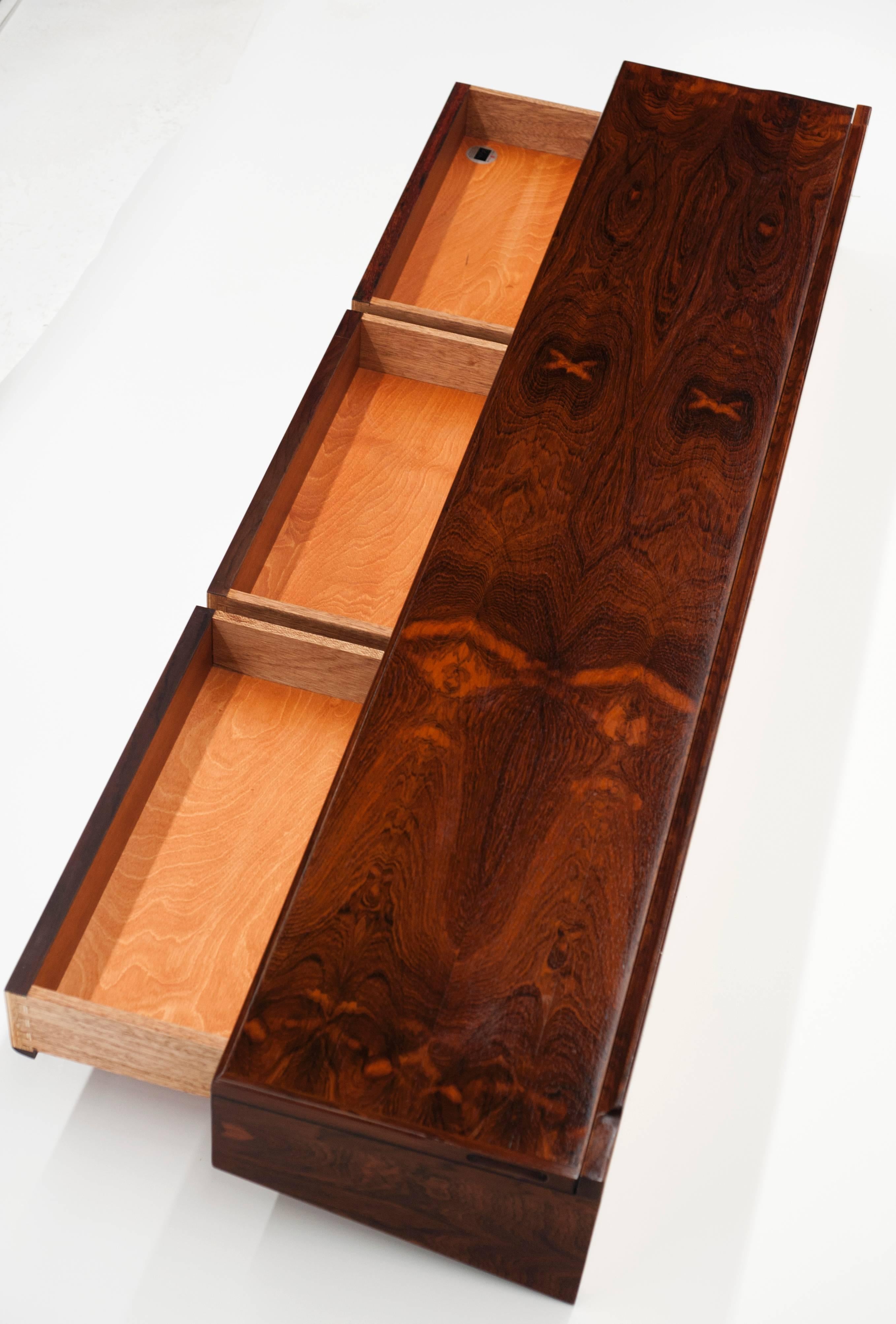 Scandinavian Modern Modern Rosewood Wall-Mounted Console by Arne Hovmand-Olsen