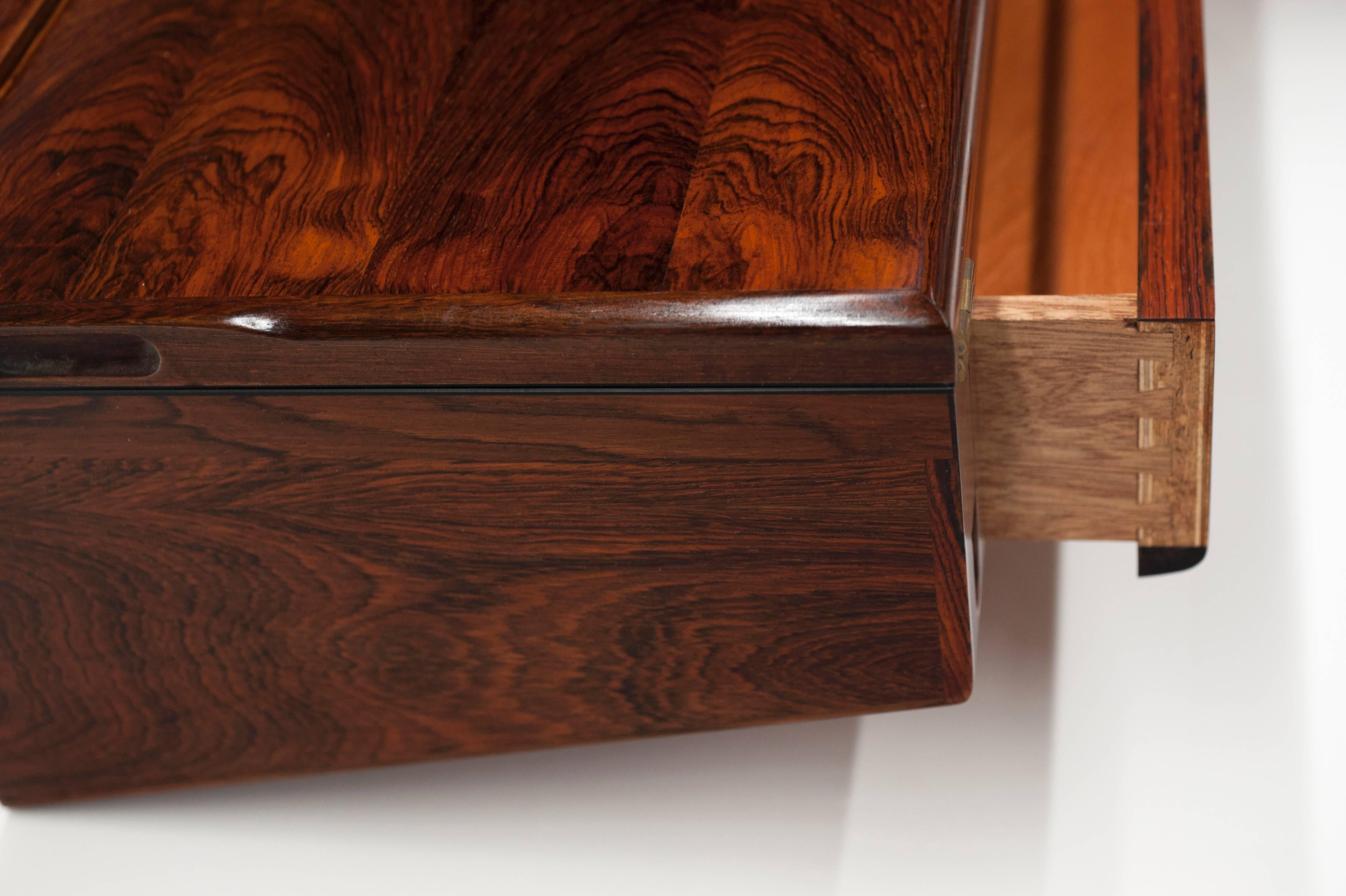 Modern Rosewood Wall-Mounted Console by Arne Hovmand-Olsen 2