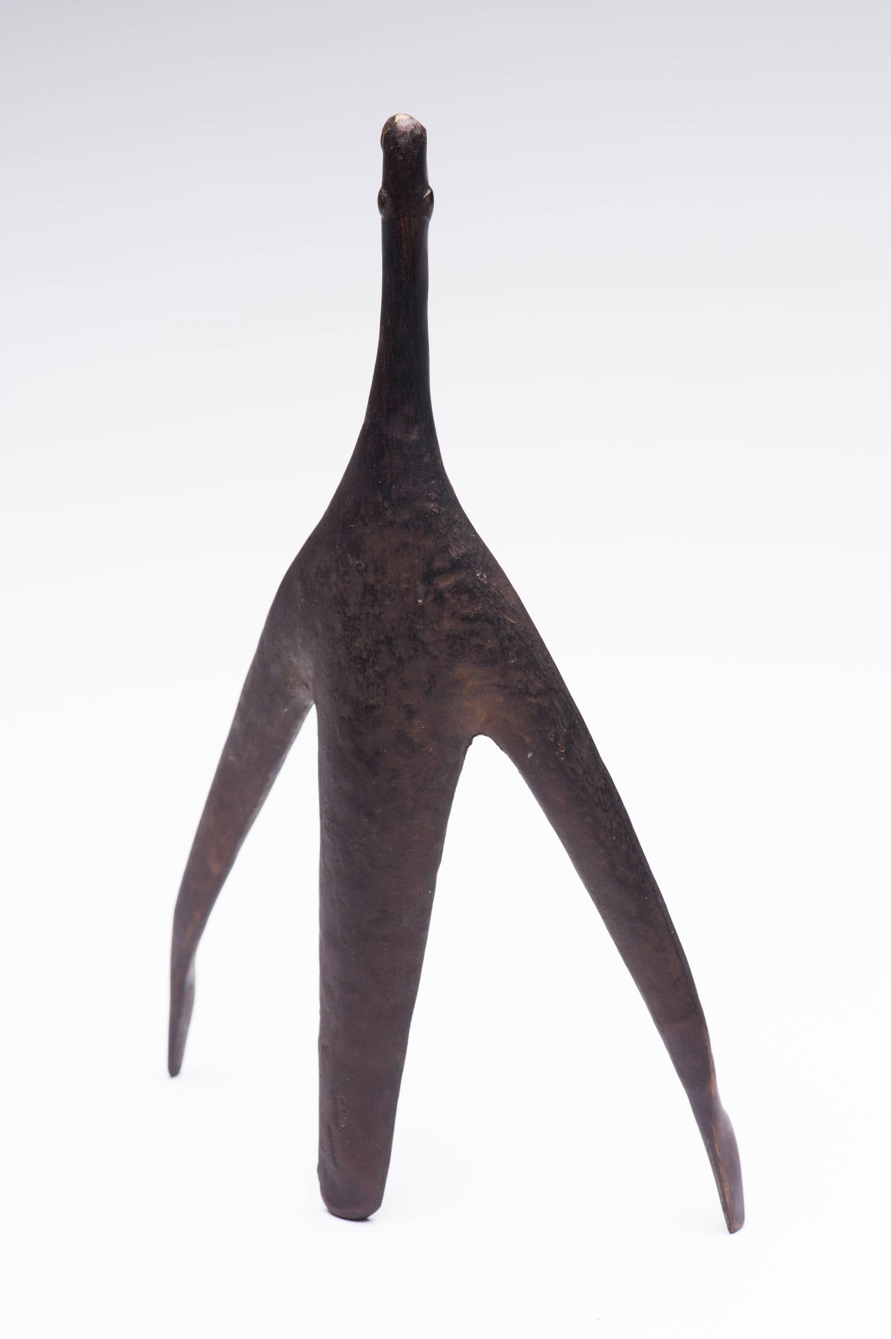 Bronze Abstract Sculpture Figure by Carl Aubock 2