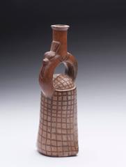 Pre-Columbian Inca "Fishnet" Stirrup Vessel