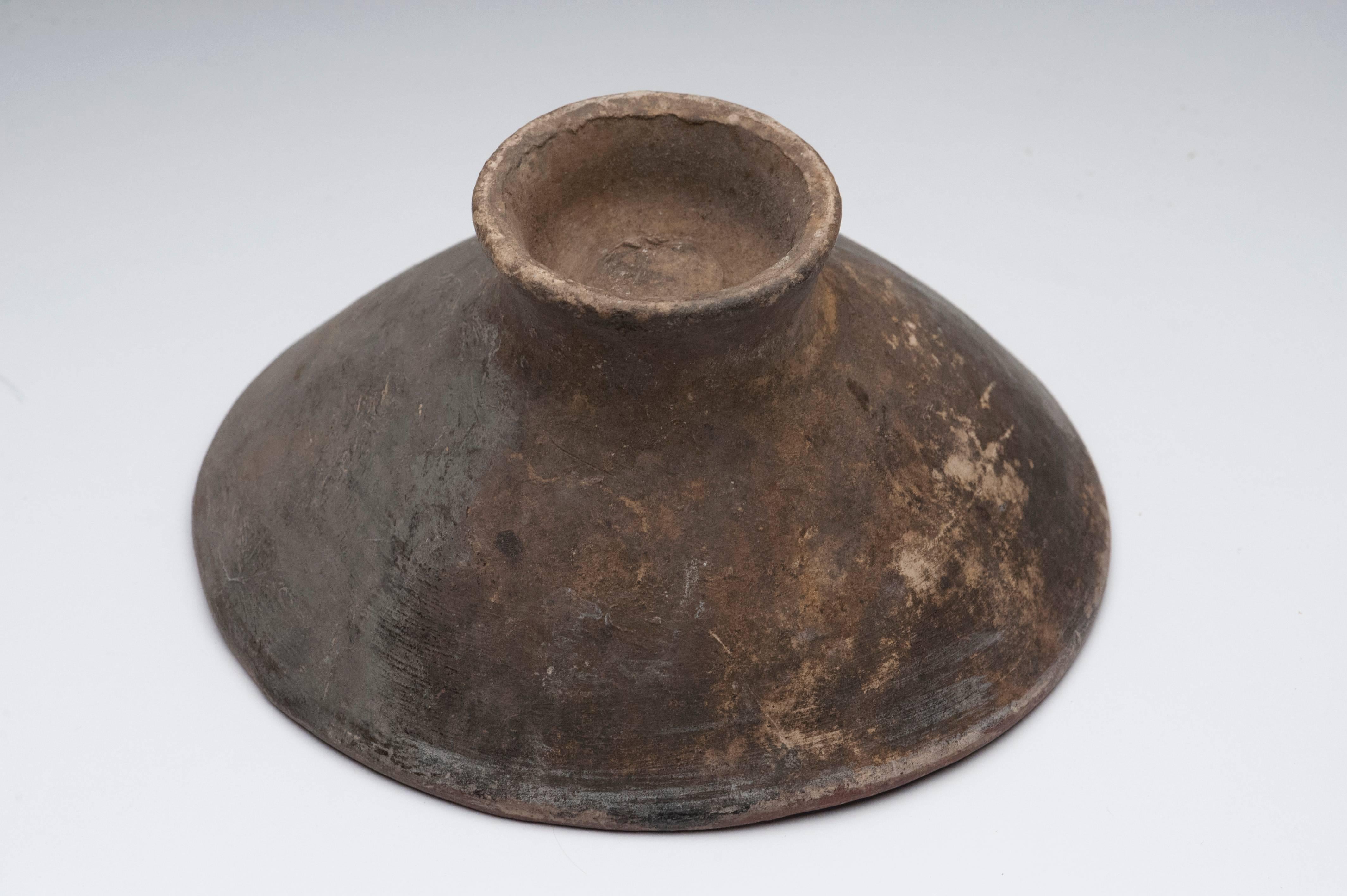Pottery Pre-Columbian Narino Bowl with Monkey Decoration