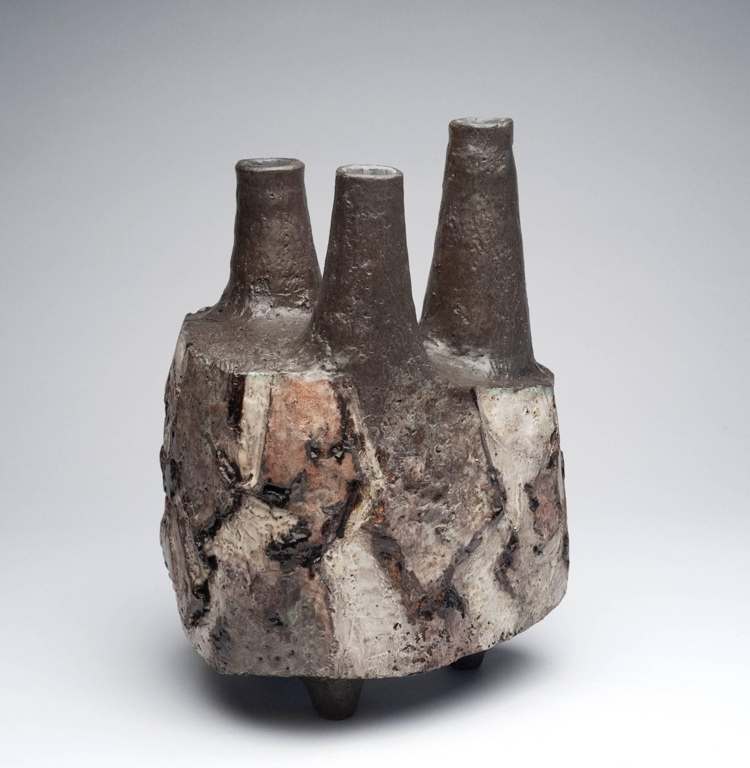 Iceland Lava Ceramic Vase by Ragnar Kjartansson of Glit Pottery In Excellent Condition In Washington, DC