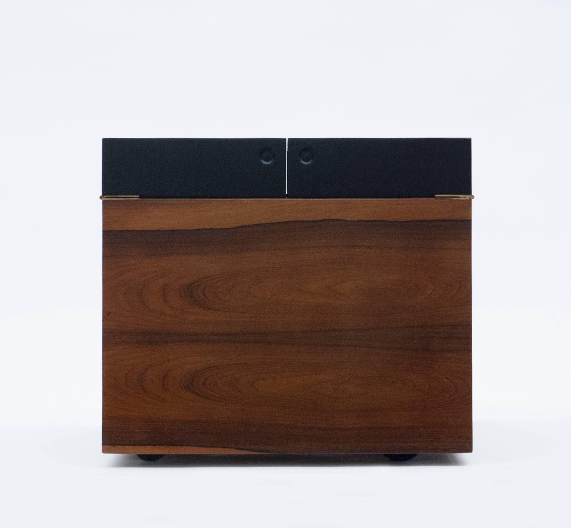 Swedish Rosewood Record Holder Storage Cabinet by Gunnar Mystrand for Kallemo Sweden