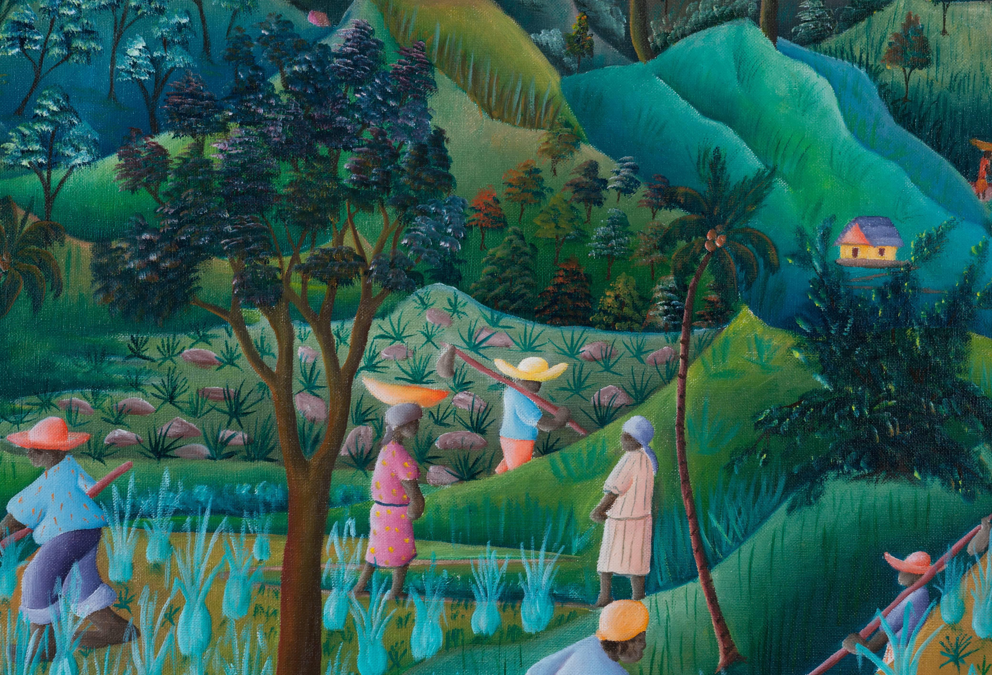 Artisanat Joseph Jean-Gilles Peinture de paysage haïtien