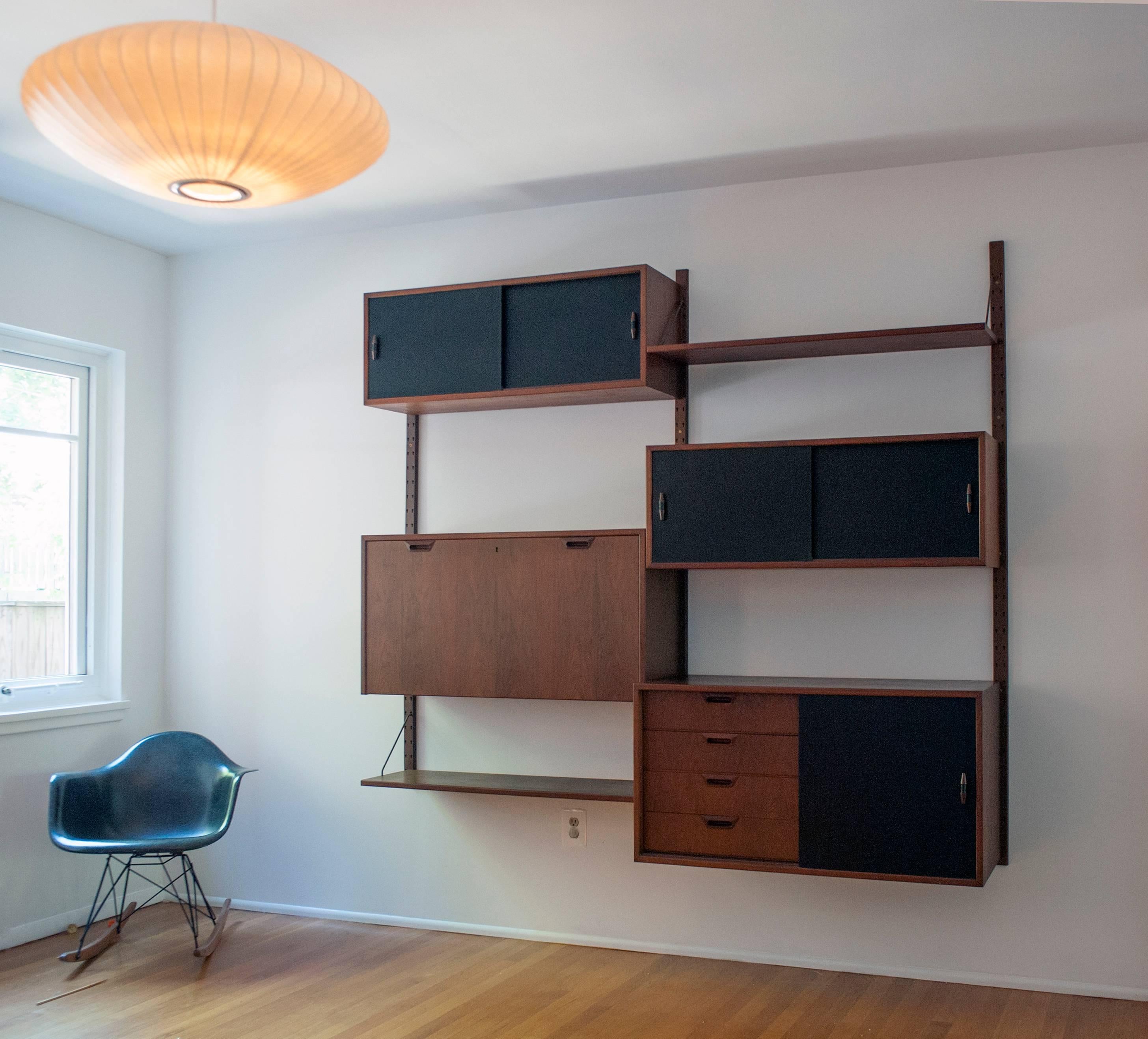 Danish Modern Wall Unit with Desk by Sven Ellekaer In Excellent Condition In Washington, DC