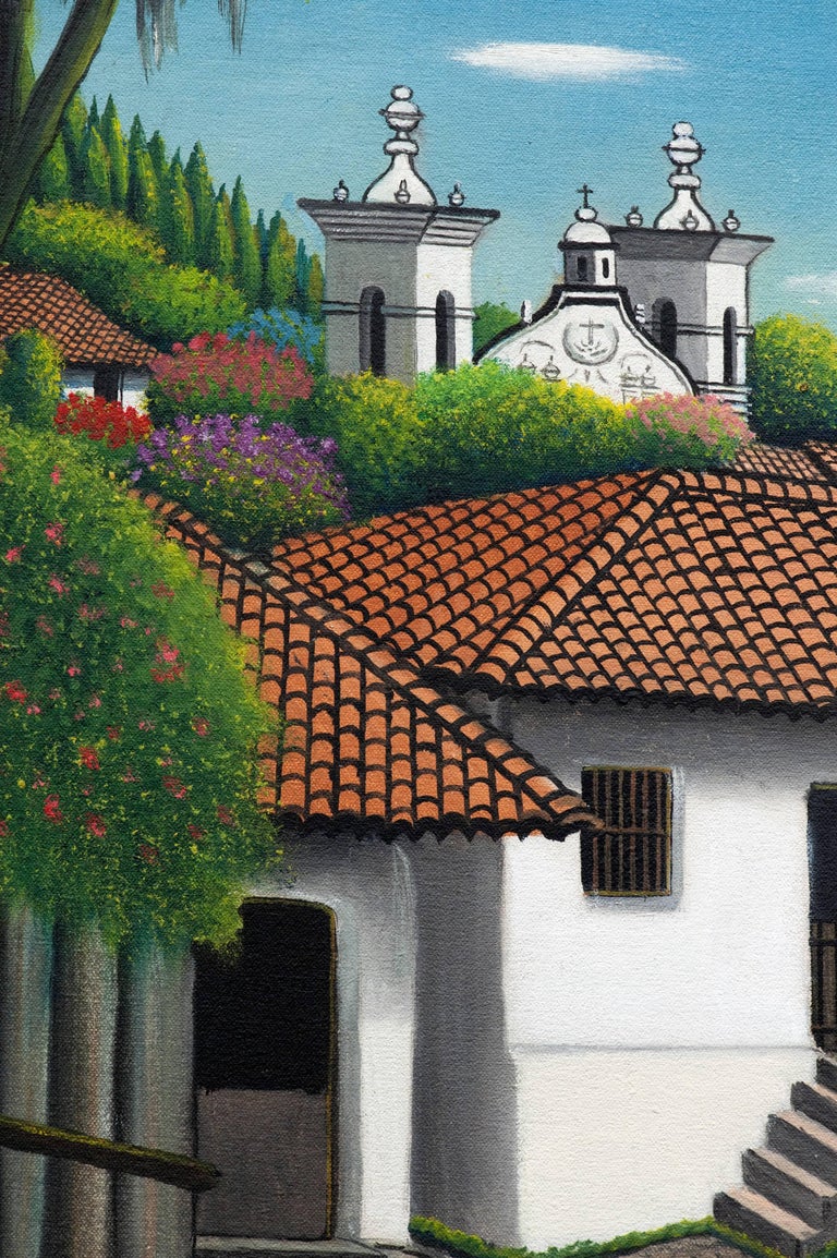Mid-20th Century Jose Antonio Velasquez Latin American Oil Painting Honduras