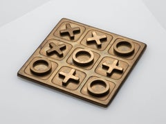 Vintage Brass Tic Tac Toe Game