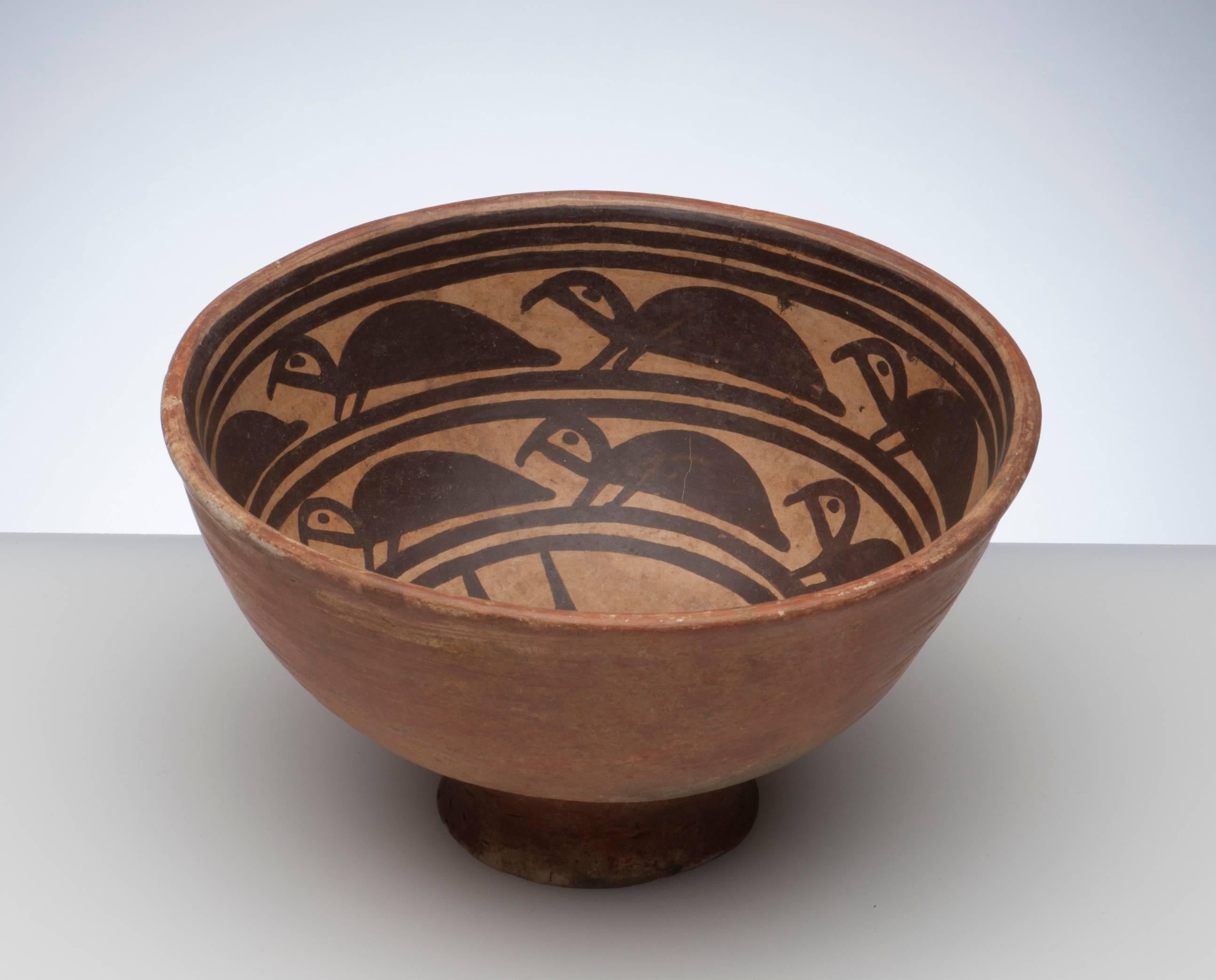 Incredible Pre-Columbian bowl from the Narino region of Columbia, circa 1000 AD. Beautifully decorated with rarely seen turtle images. Condition is excellent.