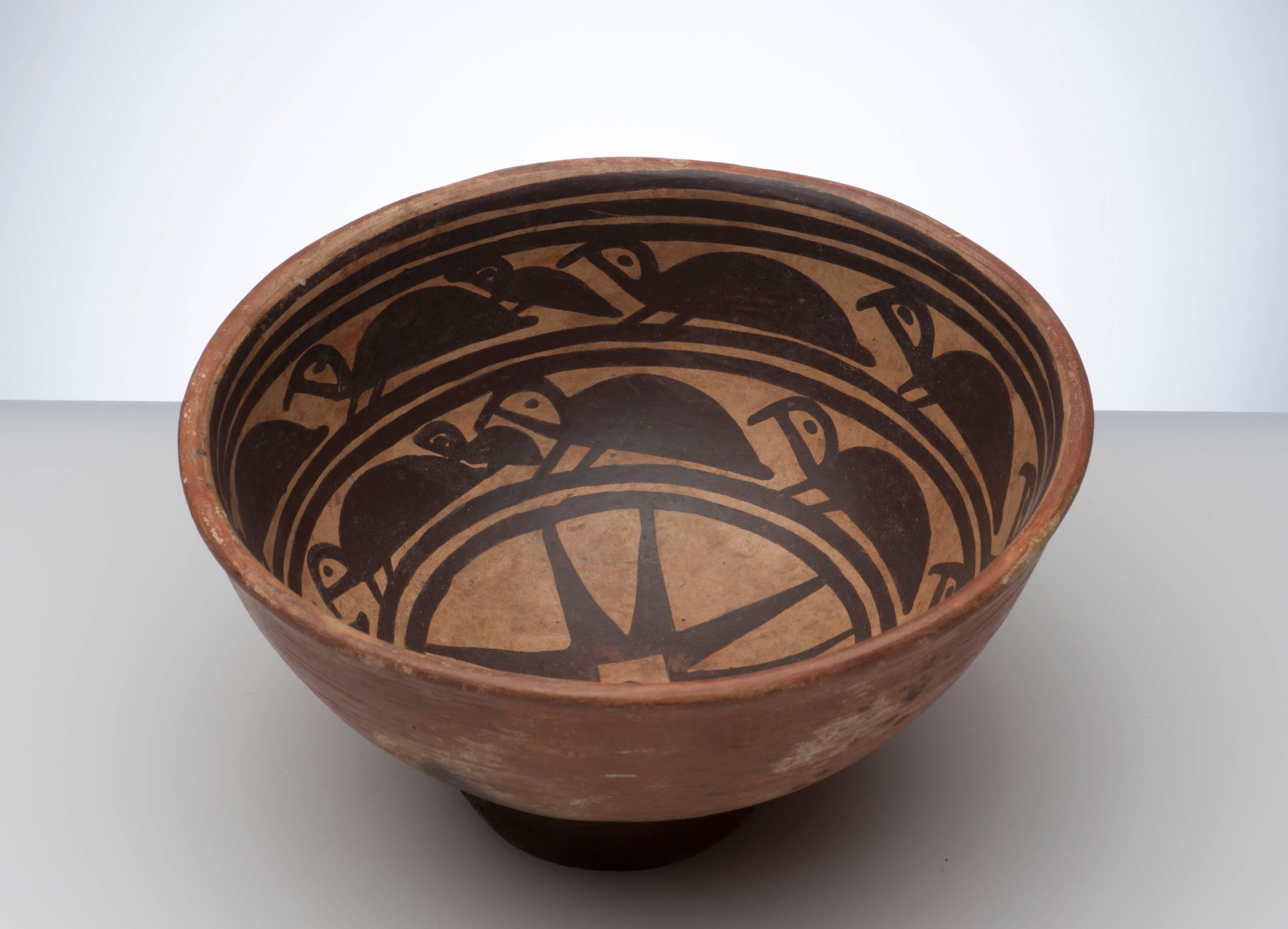 Colombian Pre-Columbian Narino Turtle Pottery Bowl